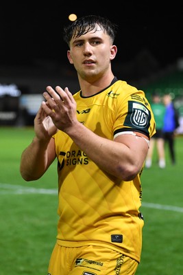 031025 - Dragons RFC v Hollywoodbets Sharks - United Rugby Championship - Harri Ackerman of Dragons applauding fans at full time