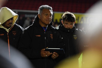 031025 - Dragons RFC v Hollywoodbets Sharks - United Rugby Championship - Dragons head coach, Filo Tiatia at full time