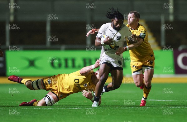 031025 - Dragons RFC v Hollywoodbets Sharks, United Rugby Championship - Jurenzo Julius of Hollywoodbets Sharks breaks away