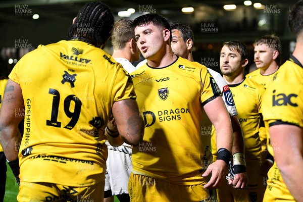 031025 - Dragons RFC v Hollywoodbets Sharks - United Rugby Championship - Oli Burrows of Dragons at full time