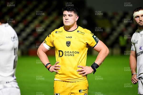031025 - Dragons RFC v Hollywoodbets Sharks - United Rugby Championship - Oli Burrows of Dragons at full time