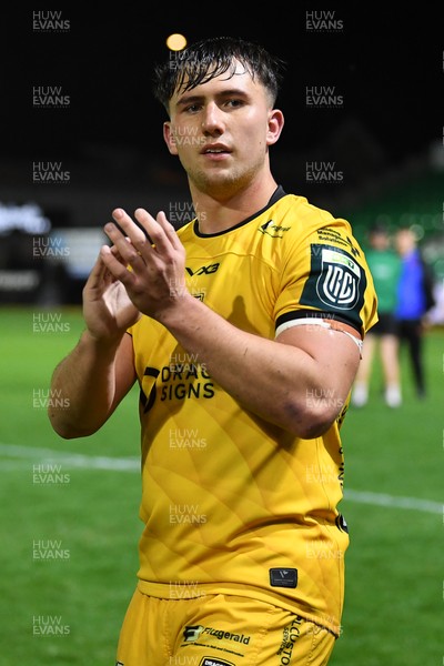 031025 - Dragons RFC v Hollywoodbets Sharks - United Rugby Championship - Harri Ackerman of Dragons applauding fans at full time