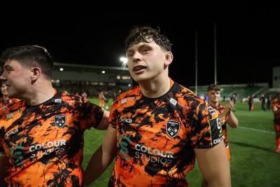 141225 - Dragons RFC v Lyon Olympique Universitaire - European Rugby Challenge Cup - Ryan Woodman of Dragons at full time