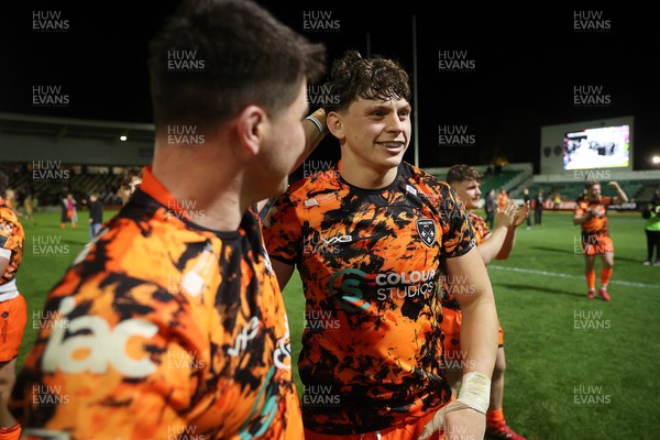 141225 - Dragons RFC v Lyon Olympique Universitaire - European Rugby Challenge Cup - Ryan Woodman of Dragons at full time