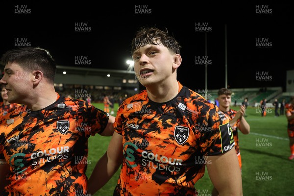 141225 - Dragons RFC v Lyon Olympique Universitaire - European Rugby Challenge Cup - Ryan Woodman of Dragons at full time