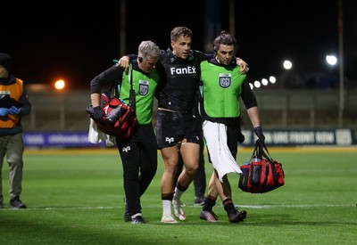 091026 - Dragons RFC v Ospreys - United Rugby Championship - Kieran Hardy of Ospreys leaves the field injured