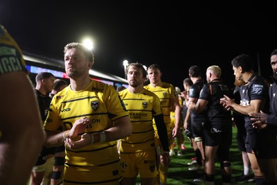 091026 - Dragons RFC v Ospreys - United Rugby Championship - Angus O�Brien of Dragons at full time
