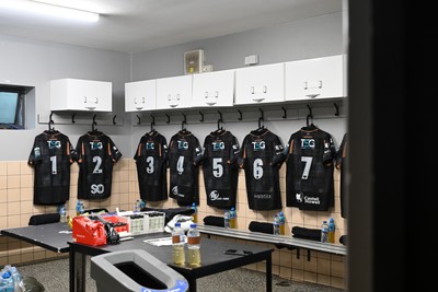 091026 - Dragons RFC v Ospreys - United Rugby Championship - A general view inside the Ospreys dressing room