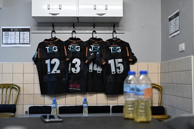 091026 - Dragons RFC v Ospreys - United Rugby Championship - A general view inside the Ospreys dressing room