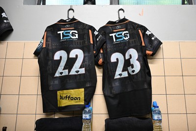 091026 - Dragons RFC v Ospreys - United Rugby Championship - A general view inside the Ospreys dressing room
