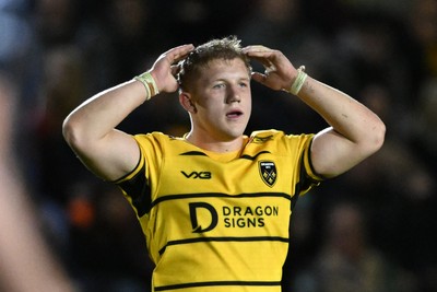 091026 - Dragons RFC v Ospreys - United Rugby Championship - Dejected Harry Beddall of Dragons
