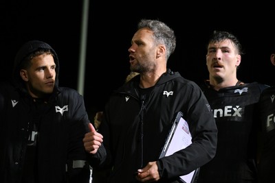 091026 - Dragons RFC v Ospreys - United Rugby Championship - Ospreys head coach, Mark Jones at full time