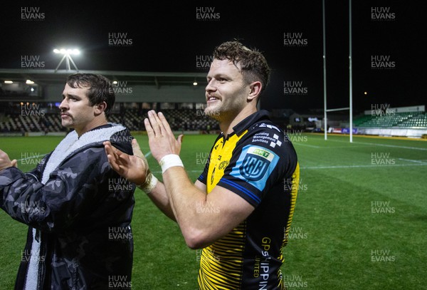 181123 - Dragons RFC v Ospreys - United Rugby Championship - Steff Hughes of Dragons at full time