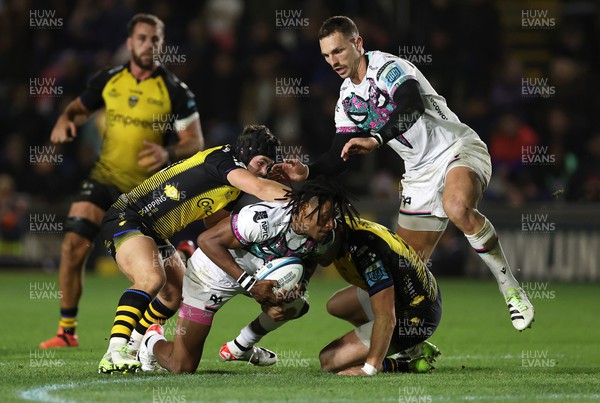 181123 - Dragons RFC v Ospreys - United Rugby Championship - Daniel Kasende of Ospreys 