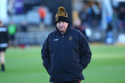 251025 - Dragons RFC v Ospreys - United Rugby Championship - Senior coach of Dragons Dale Macleod leads the side in the absence of Filo Tiatia