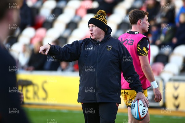 251025 - Dragons RFC v Ospreys - United Rugby Championship - Senior coach of Dragons Dale Macleod leads the side in the absence of Filo Tiatia