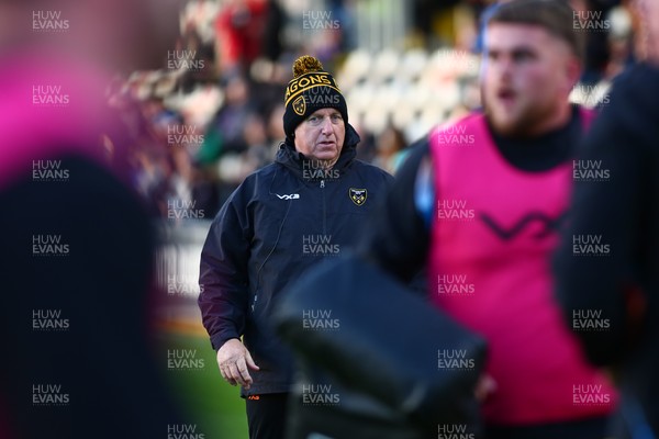 251025 - Dragons RFC v Ospreys - United Rugby Championship - Senior coach of Dragons Dale Macleod leads the side in the absence of Filo Tiatia