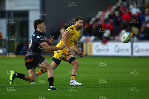 251025 - Dragons RFC v Ospreys - United Rugby Championship - Thomas Young of Dragons makes his debut for Dragons