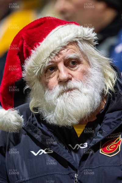 010124 - Dragons RFC v Scarlets - United Rugby Championship - Father Christmas is a Dragons fan