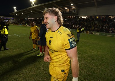 010126 - Dragons RFC v Scarlets - United Rugby Championship - Aaron Wainwright of Dragons at full time
