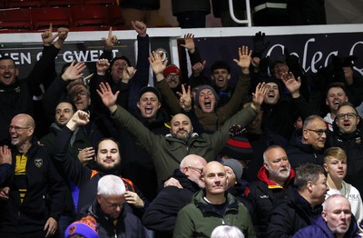 010126 - Dragons RFC v Scarlets - United Rugby Championship - Dragons fans at full time