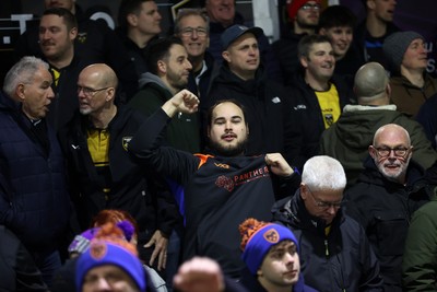 010126 - Dragons RFC v Scarlets - United Rugby Championship - Dragons fans at full time