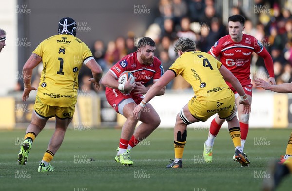 010126 - Dragons RFC v Scarlets - United Rugby Championship - Kemsley Mathias of Scarlets 