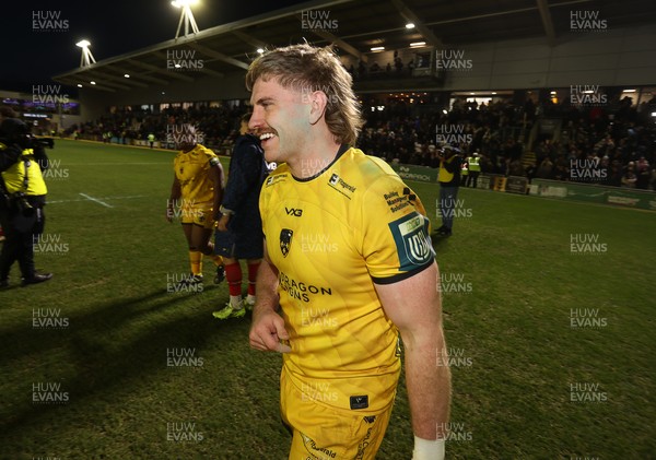 010126 - Dragons RFC v Scarlets - United Rugby Championship - Aaron Wainwright of Dragons at full time