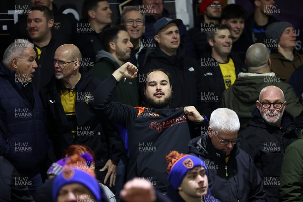 010126 - Dragons RFC v Scarlets - United Rugby Championship - Dragons fans at full time