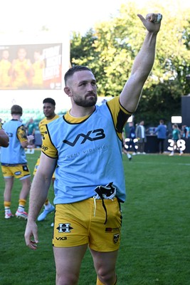 031026 - Dragons RFC v Scarlets - United Rugby Championship - Harri Keddie of Dragons at full time