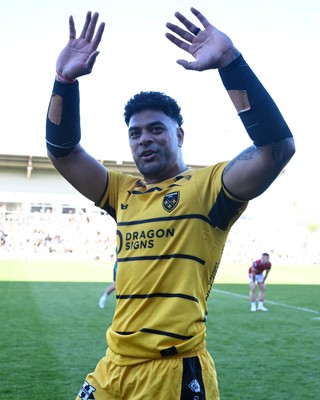 031026 - Dragons RFC v Scarlets - United Rugby Championship - Fetuli Paea of Dragons at full time