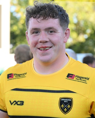 031026 - Dragons RFC v Scarlets - United Rugby Championship - Brodie Coghlan of Dragons at full time