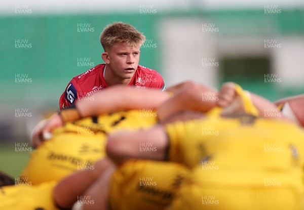 130925 - Dragons RFC v Scarlets - Pre Season Friendly - Archie Hughes of Scarlets 