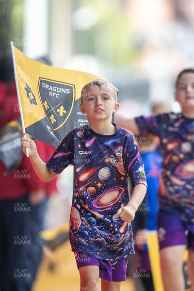 130925 - Dragons RFC v Scarlets - Preseason Friendly - Young Dragons fans arrive at the game  