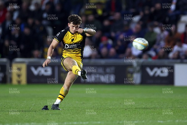 220325 - Dragons RFC v Ulster - United Rugby Championship - Will Reed of Dragons kicks a penalty