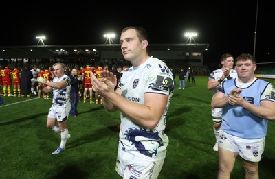 161026 - Dragons RFC v USA Perpignan - European Rugby Challenge Cup - Ben Carter of Dragons at full time