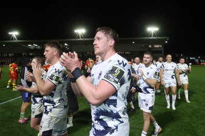 161026 - Dragons RFC v USA Perpignan - European Rugby Challenge Cup - Matthew Screech of Dragons at full time
