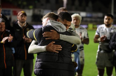 161026 - Dragons RFC v USA Perpignan - European Rugby Challenge Cup - Rio Dyer of Dragons gets his 100th cap