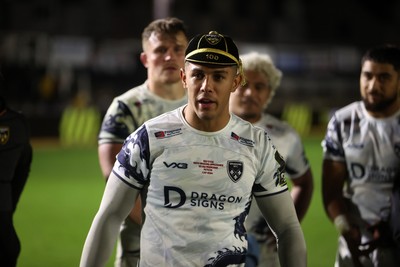 161026 - Dragons RFC v USA Perpignan - European Rugby Challenge Cup - Rio Dyer of Dragons gets his 100th cap