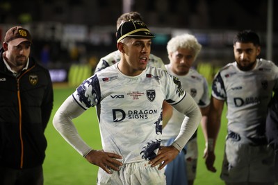 161026 - Dragons RFC v USA Perpignan - European Rugby Challenge Cup - Rio Dyer of Dragons gets his 100th cap