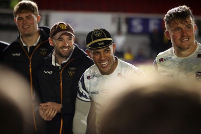 161026 - Dragons RFC v USA Perpignan - European Rugby Challenge Cup - Rio Dyer of Dragons gets his 100th cap