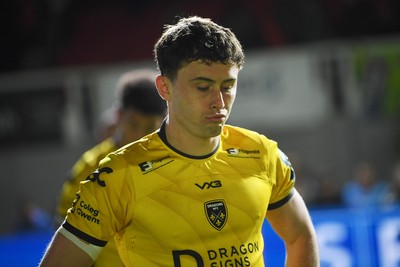 170426 - Dragons RFC v Vodacom Bulls - United Rugby Championship - Dejected Niall Armstrong of Dragons at full time