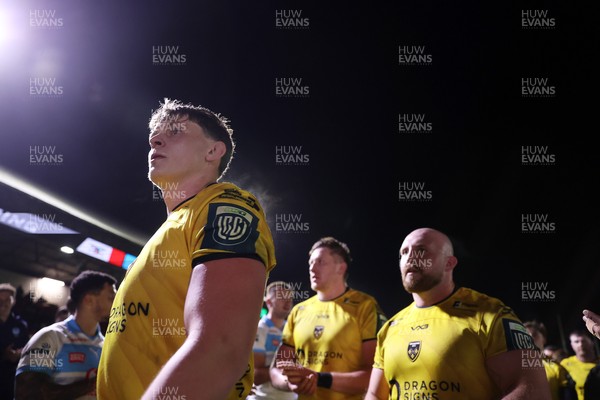 170426 - Dragons v Vodacom Bulls - United Rugby Championship - Ryan Woodman of Dragons at full time