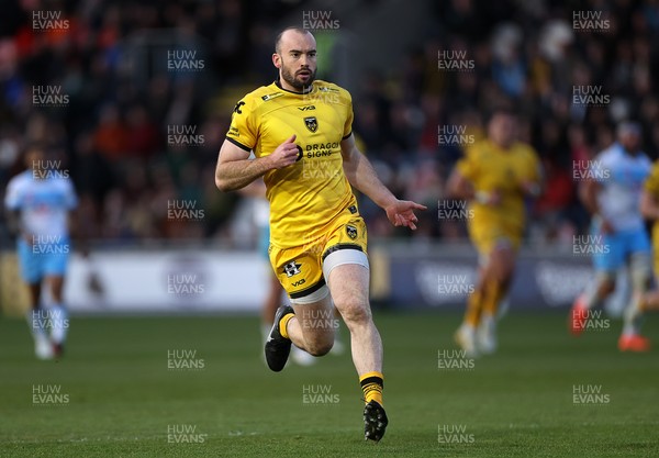 170426 - Dragons v Vodacom Bulls - United Rugby Championship - Cai Evans of Dragons 
