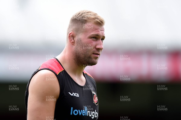 070818 - Dragons Rugby Training - Ross Moriarty during training