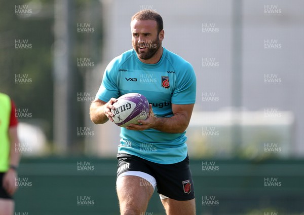 170920 - Dragons Rugby Training - Jamie Roberts during training before their clash with Bristol in the European Challenge Cu tomorrow (18th September)
