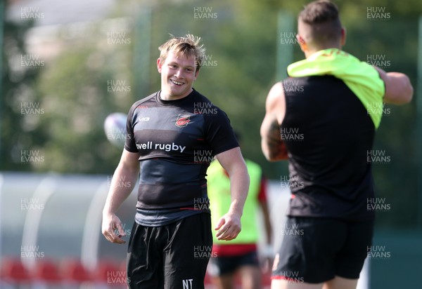 170920 - Dragons Rugby Training - Nick Tompkins during training before their clash with Bristol in the European Challenge Cu tomorrow (18th September)
