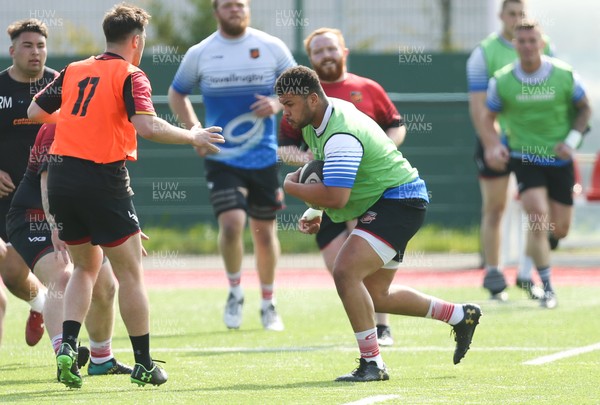 010419 - Dragons Training Session - Leon Brown during training session ahead of travelling to South Africa