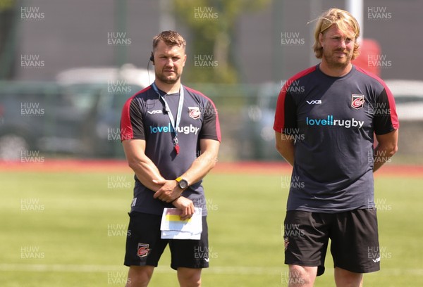 070819 - Dragons Training Session - Ryan Harris, left, and Simon Cross during Dragons training session 