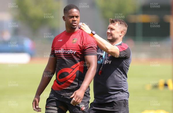 070819 - Dragons Training Session - Max Williams and Ryan Harris during Dragons training session